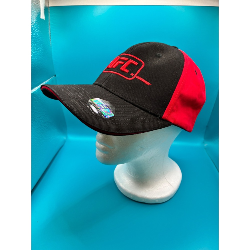 UFC Official Licensed Snapback Hat Black Red Embroidered Logo Cotton Twill Cap